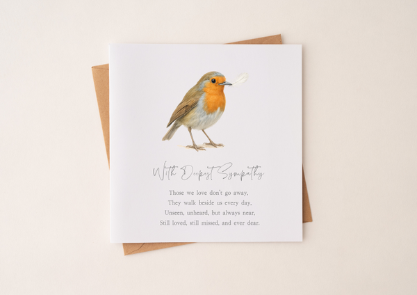 Robin Sympathy card