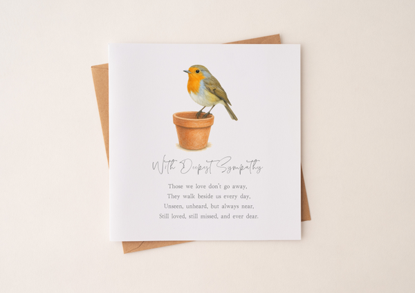 Robin Sympathy card