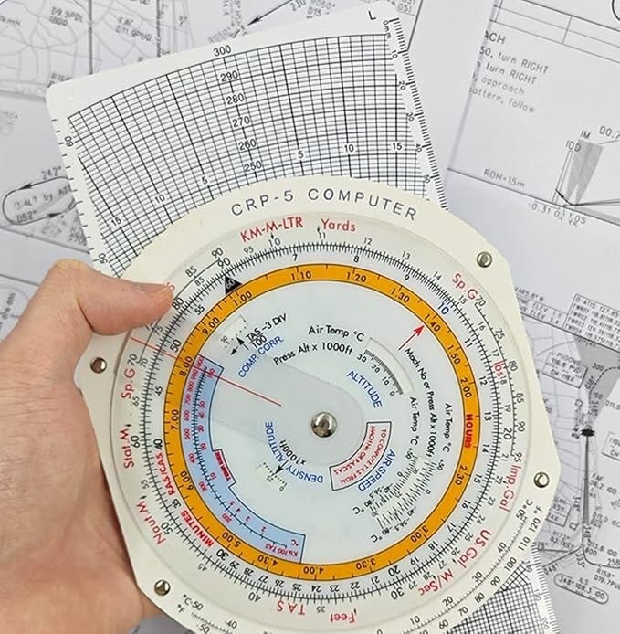 Amazon - Danive Metal Slide Rule Flight Instrument Flight Training Equipment International Pilot Rule Gauge Tool