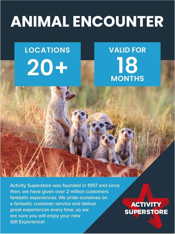 Amazon 🔥 Activity Superstore Animal Encounter Gift Experience Voucher