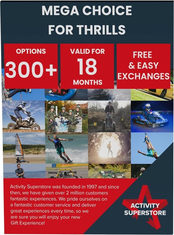 Amazon 🔥 Activity Superstore Mega Choice for Thrills Gift Experience Voucher