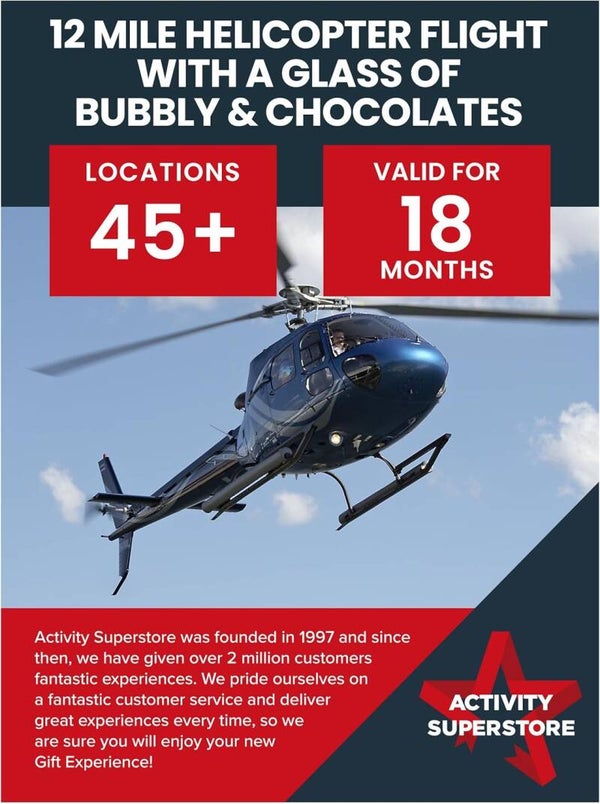 Amazon 🔥 Activity Superstore 12 Mile Helicopter Flight