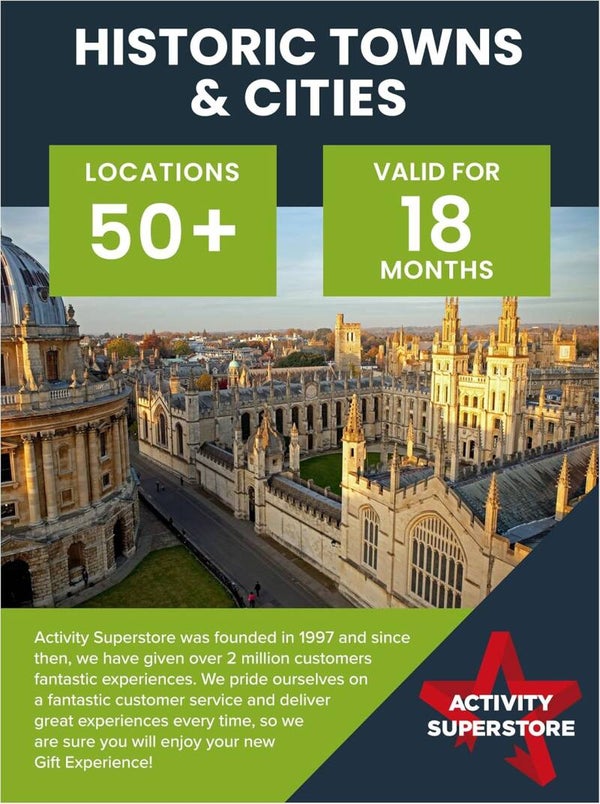 Amazon 🔥 Activity Superstore Historic Towns & Cities Gift Experience Voucher