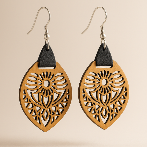 Boucle d’oreille « duo nature »