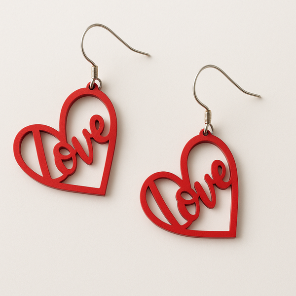 Boucle d’oreille « red vibes »
