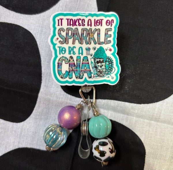 CNA Beaded badge reel
