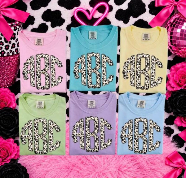 Cow print monogram shirt