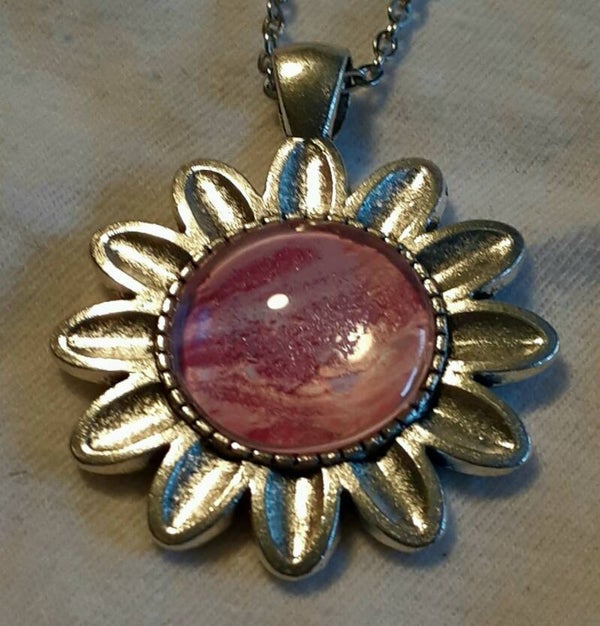 Silver Sunflower Necklace