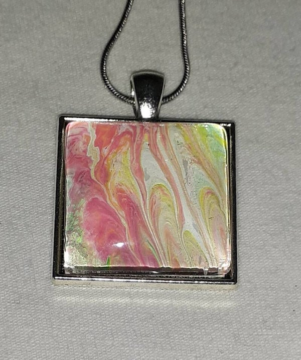 Silver Square necklace