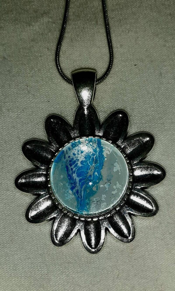 Silver Sunflower Necklace
