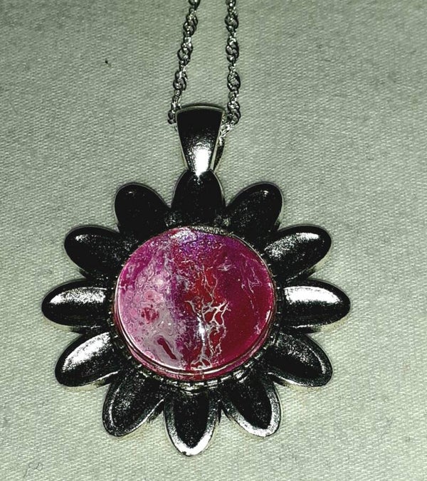 Silver Sunflower Necklace