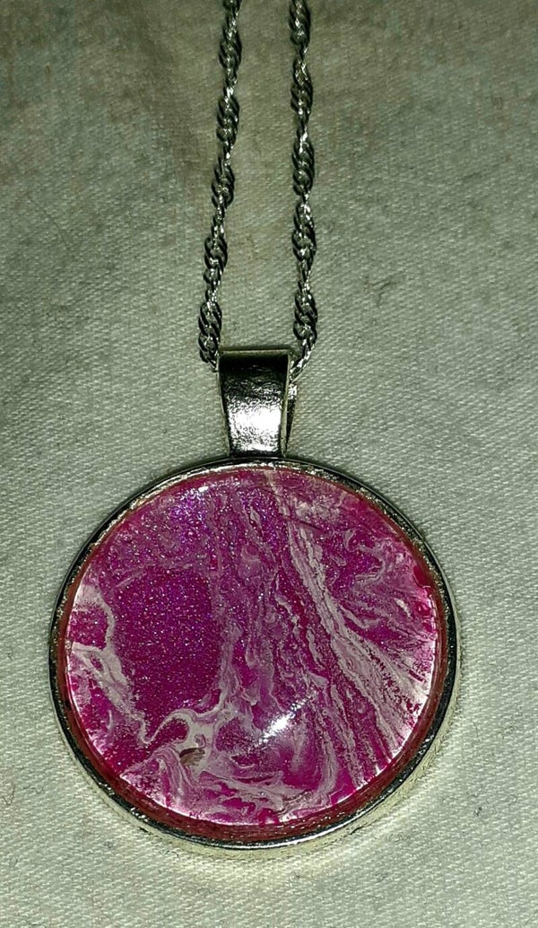 Round Silver necklace