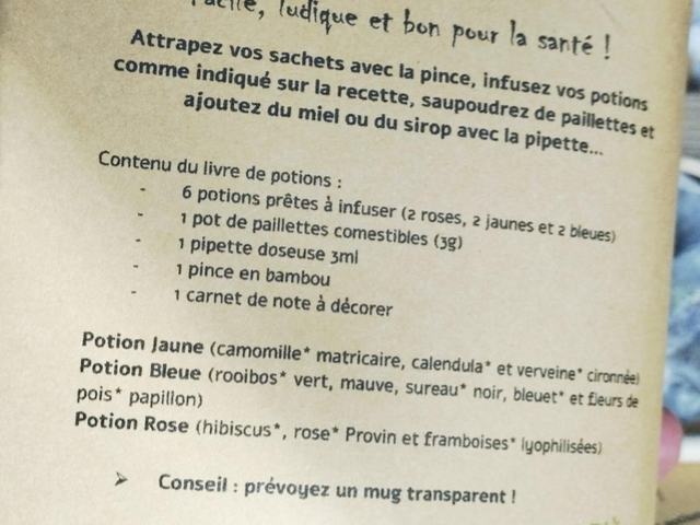 étiquette de la boite