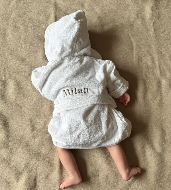 Badjas met naam (0-12 maand) | Oexie