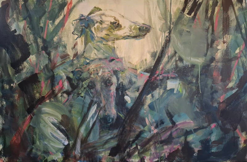 In the shade / Acrylics on canvas  / 80 x 120 cm