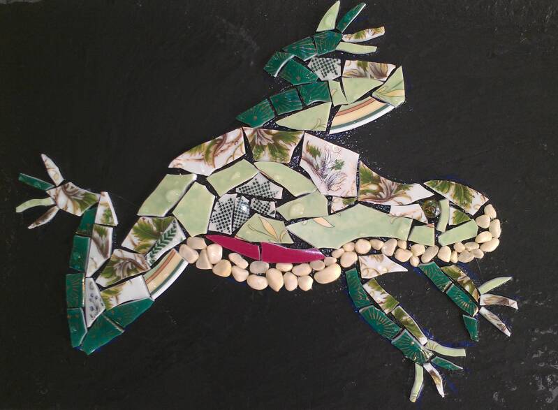 mozaïeken eigen werk Hettie Rensink