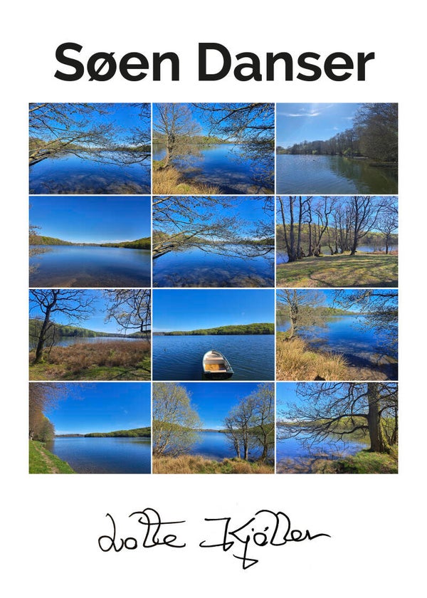 Plakat / Poaster. Søen danser / Dansing lake. De luxe Photo Poem. A2. 3000 DKK
