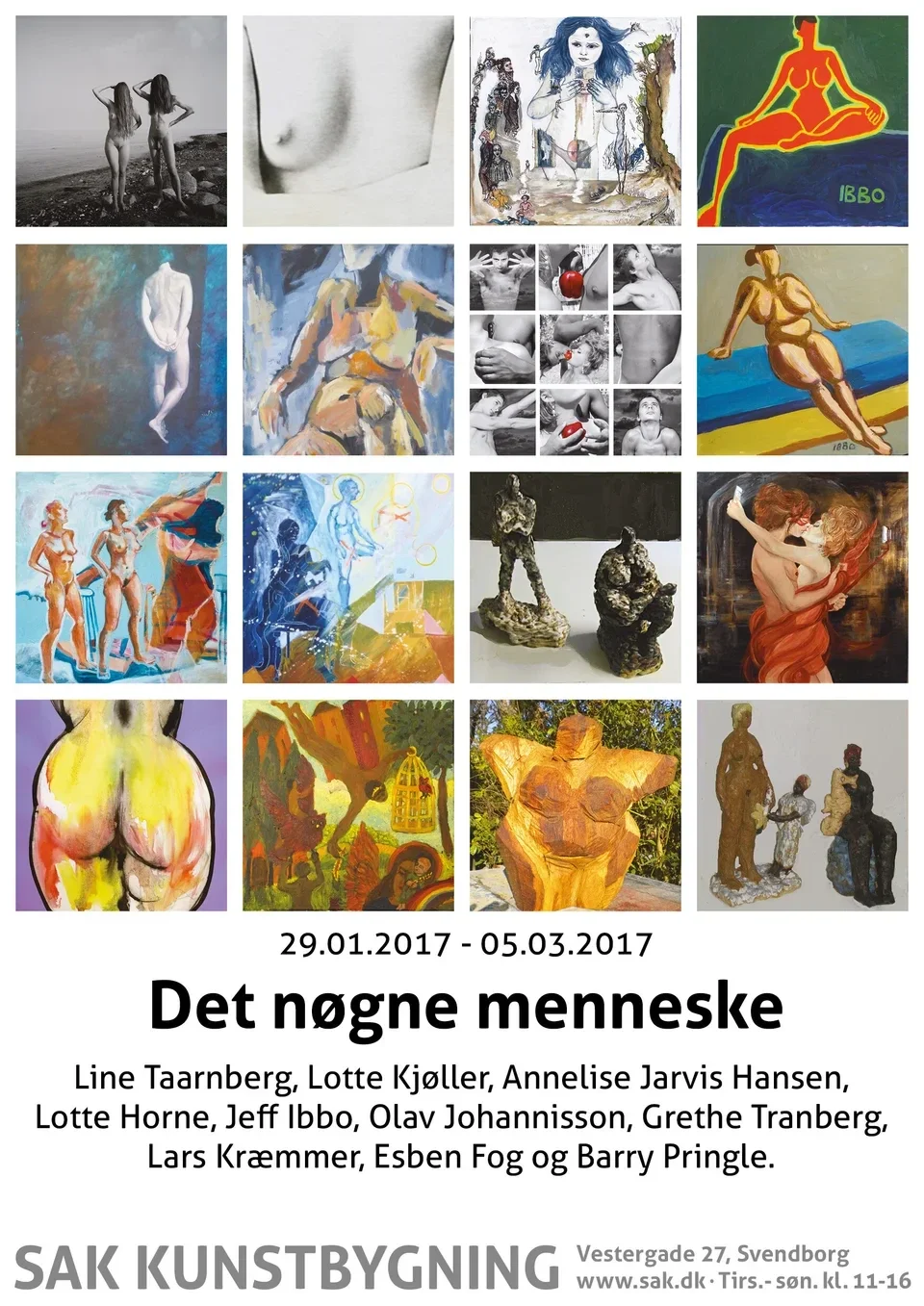 Plakat / Poster - SAK from "Det NØGNE menneske" / "The NAKED human Art" exhibition. 160 DKK
