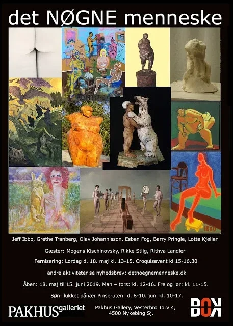 Plakat / Poster - Pakhus from "Det NØGNE menneske" / "The NAKED human Art" exhibition. 160 DKK