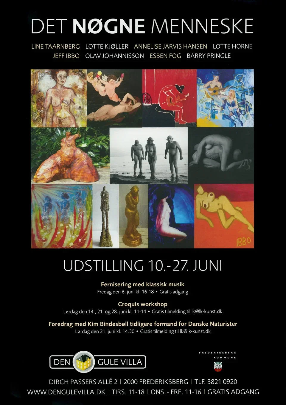 Plakat / Poster "Gul" from "Det NØGNE menneske" / "The NAKED human Art" exhibition. 160 DKK