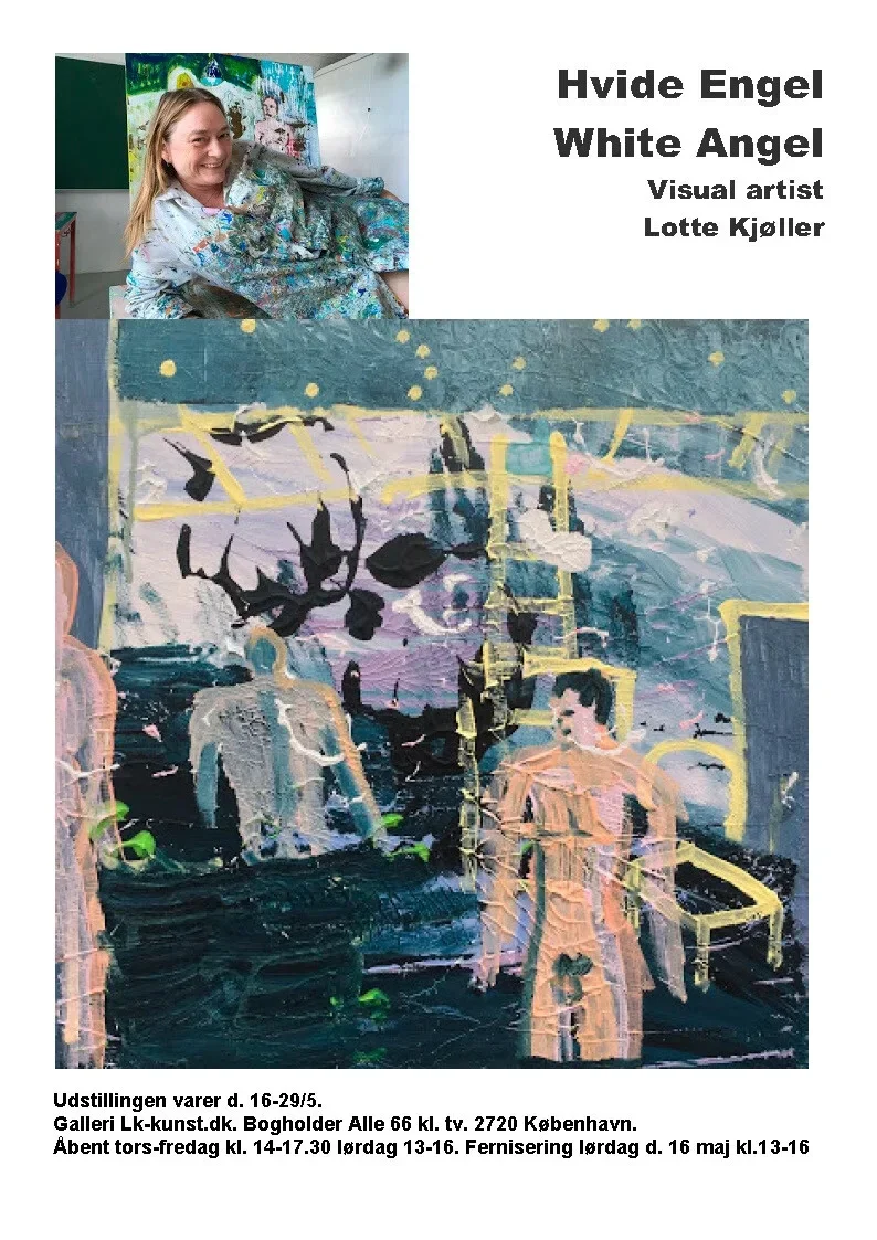 Plakat / Poster - Hvide engel / White Angel from Gallery Lk-kunst.dk: 160 DKK