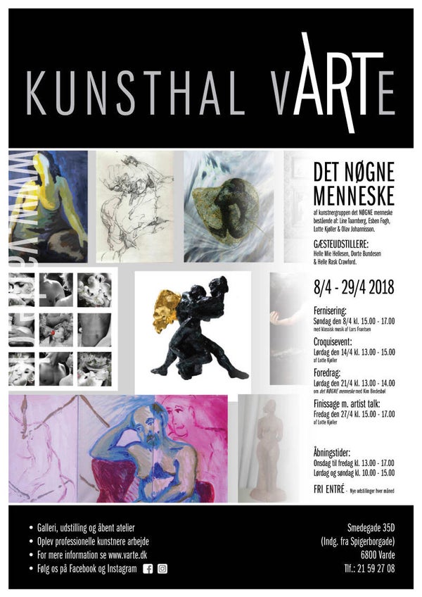 Plakat / Poster varde - from "Det NØGNE menneske" / "The NAKED human Art" exhibition. 160 DKK
