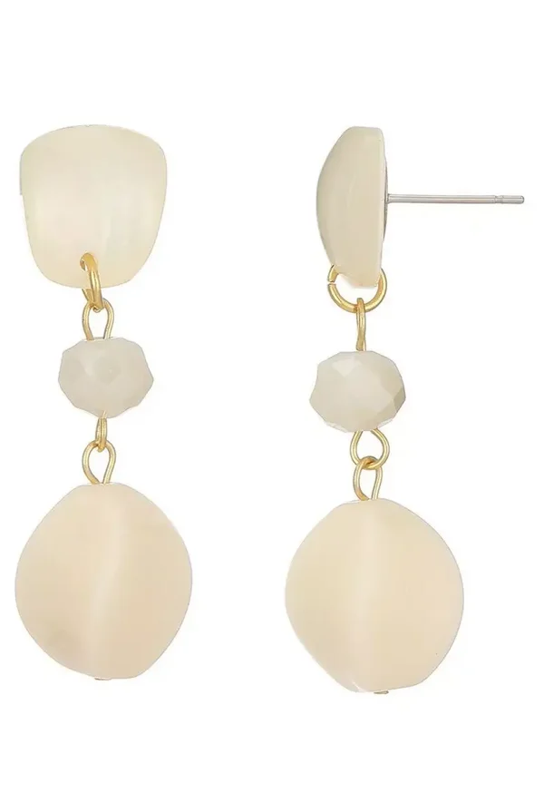 BM oorbellen thema ecru