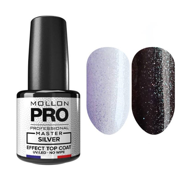 Mollon Pro Master Silver Effect Top Coat 12ml