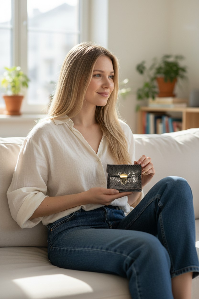 Saora Martine grijs snake