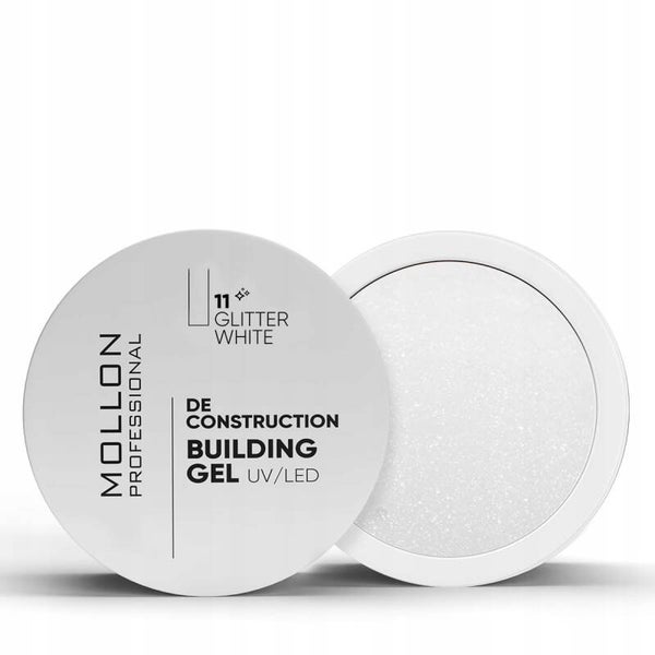 MOLLON PRO CONSTRUCTION GEL 50G GLITTER WHITE 11