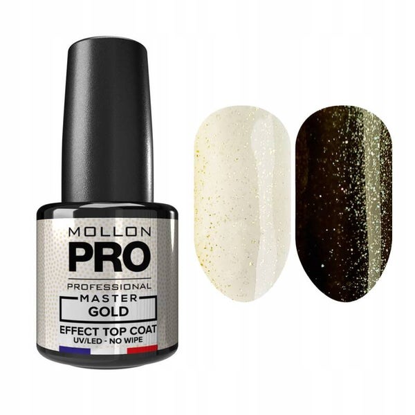 Mollon Pro Master Gold Effect Top Coat 12ml