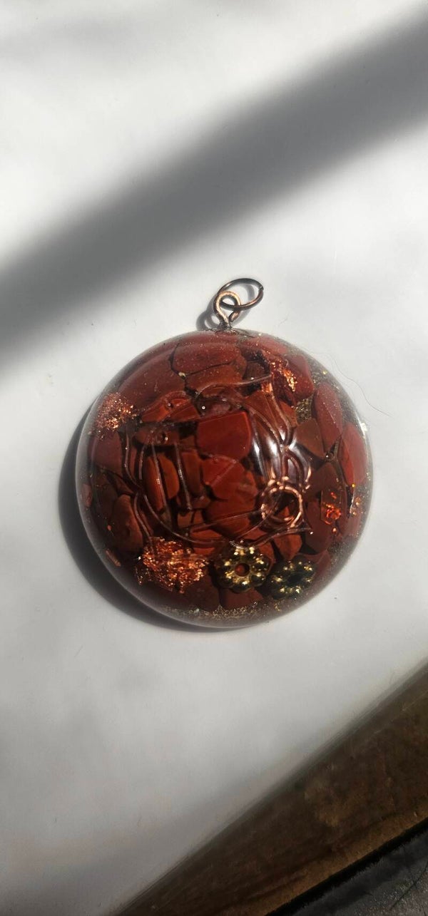 Pendentif en Jaspe Rouge