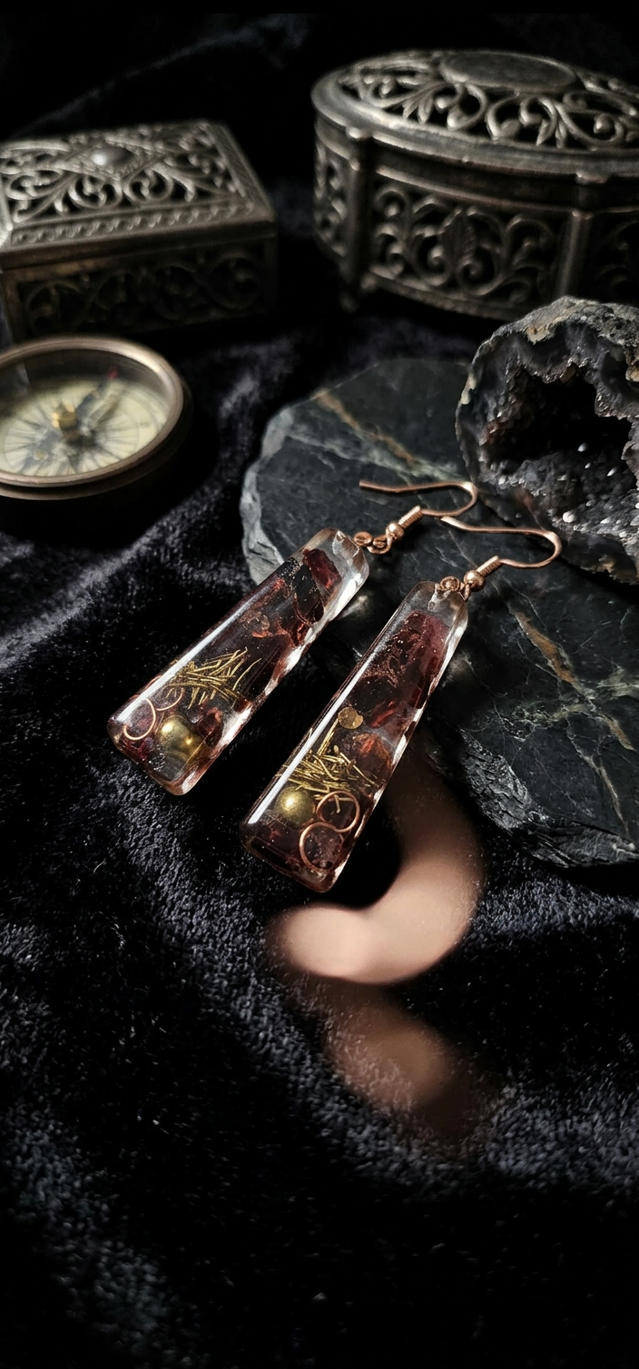 Boucles d’oreilles en Grenat