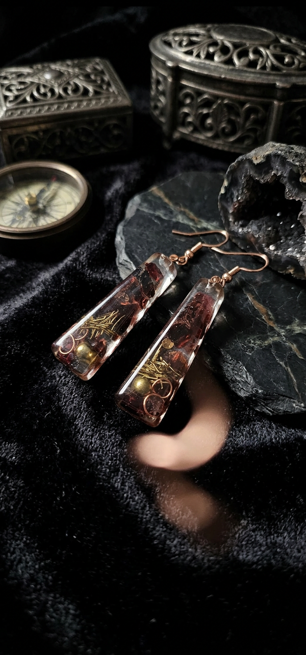Boucles d’oreilles en Grenat