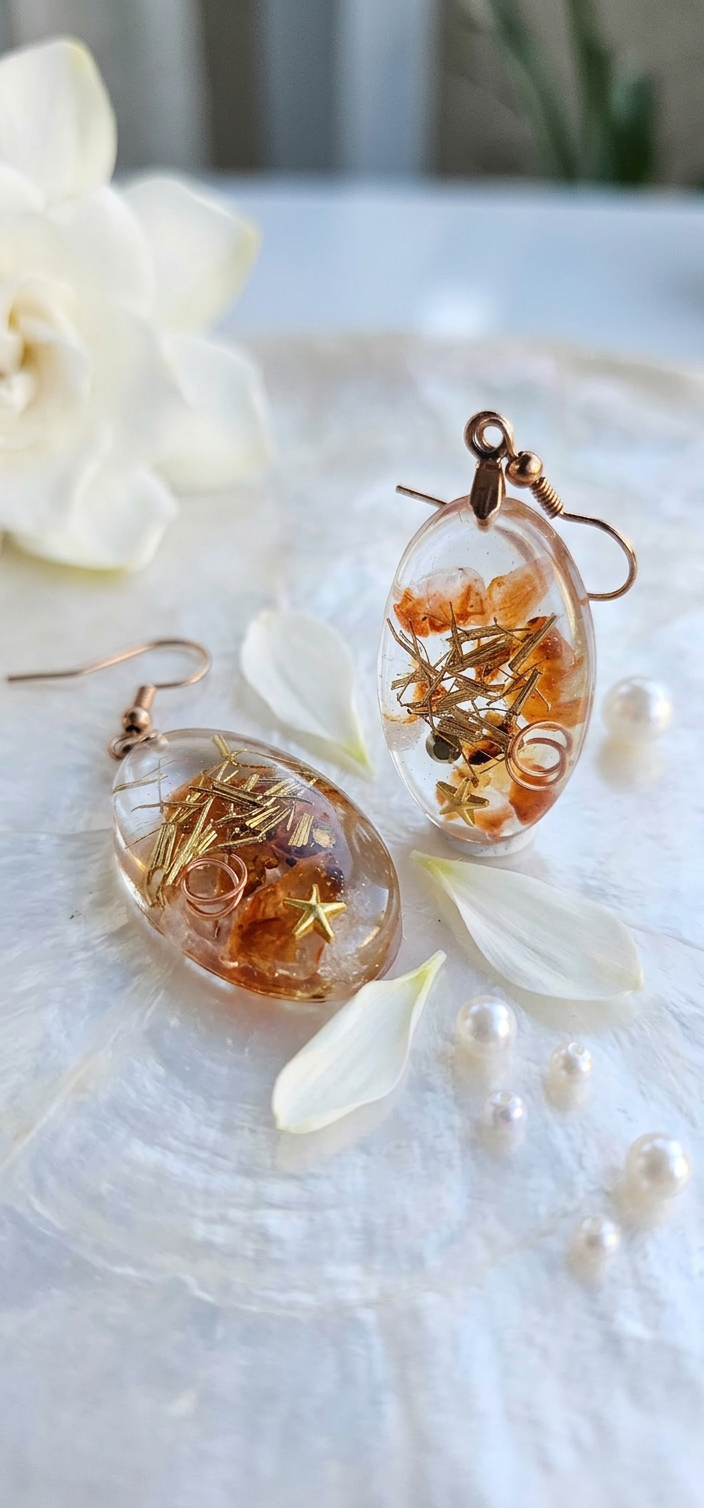 Boucles d’oreilles en Cornaline
