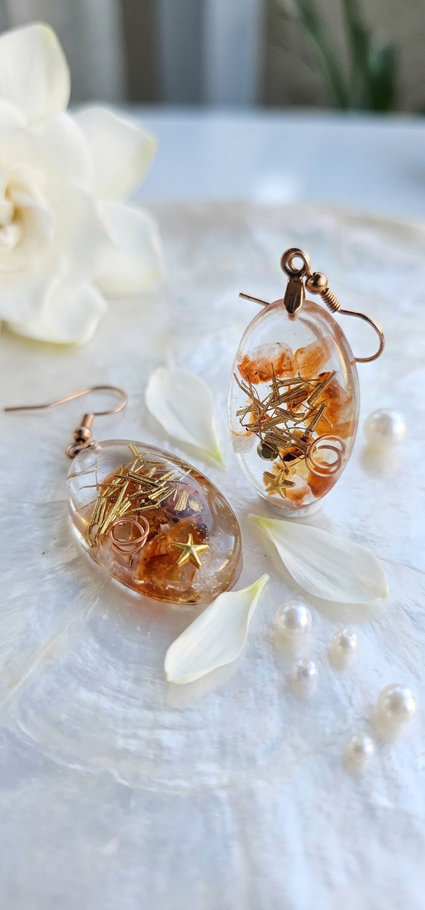 Boucles d’oreilles en Cornaline