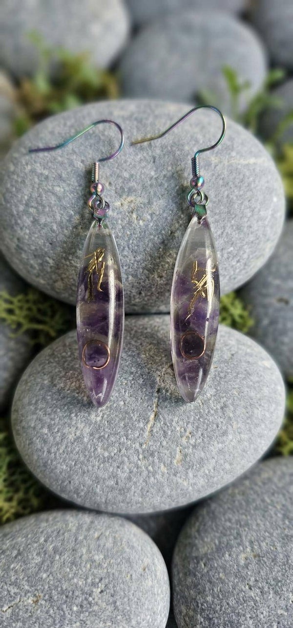 Boucles d'oreilles en Améthyste