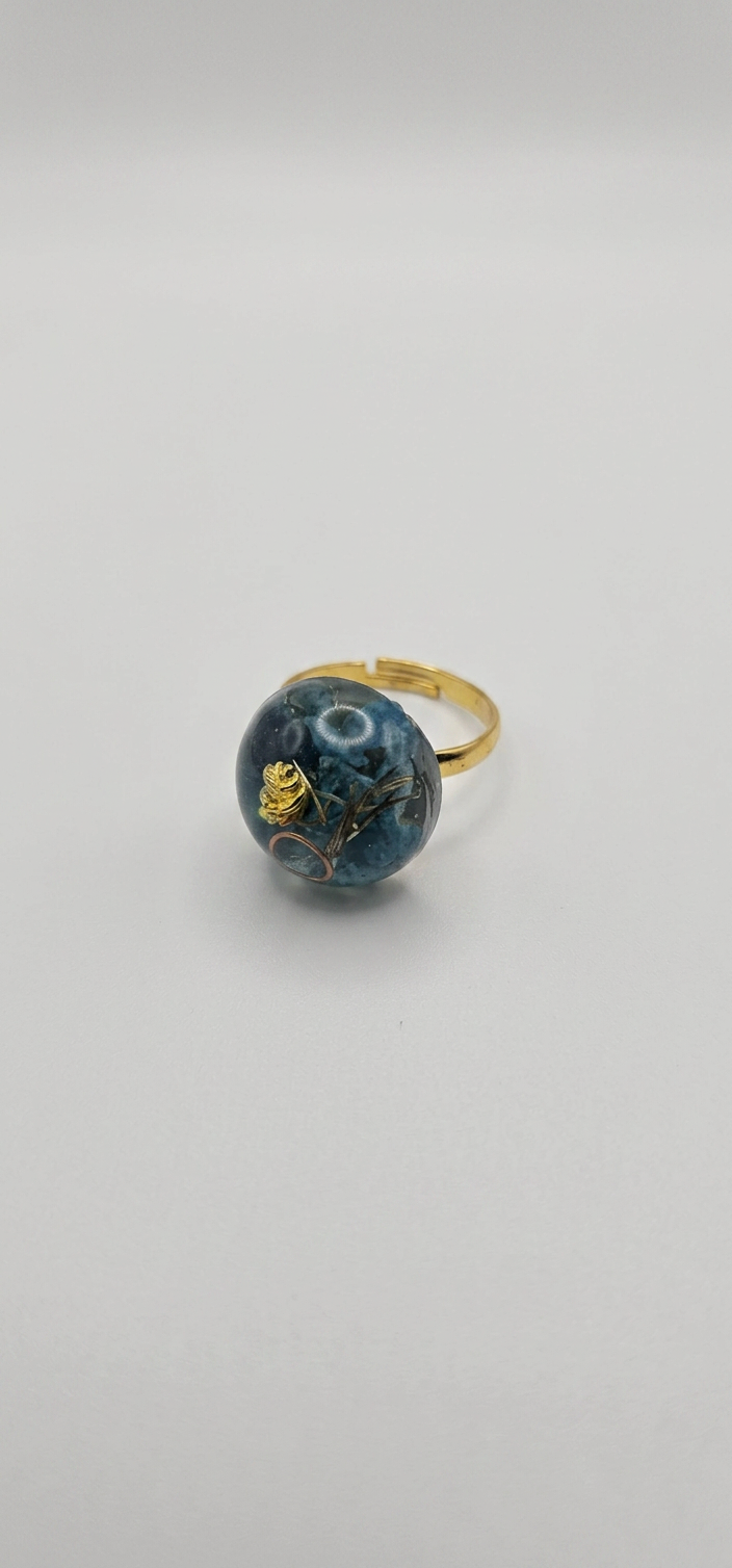 Bague en Apatite Bleue