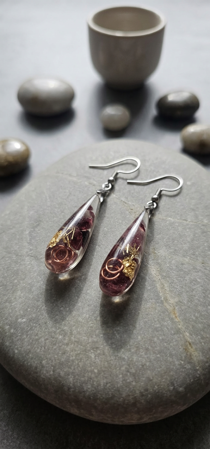 Boucles d’oreilles en Grenat