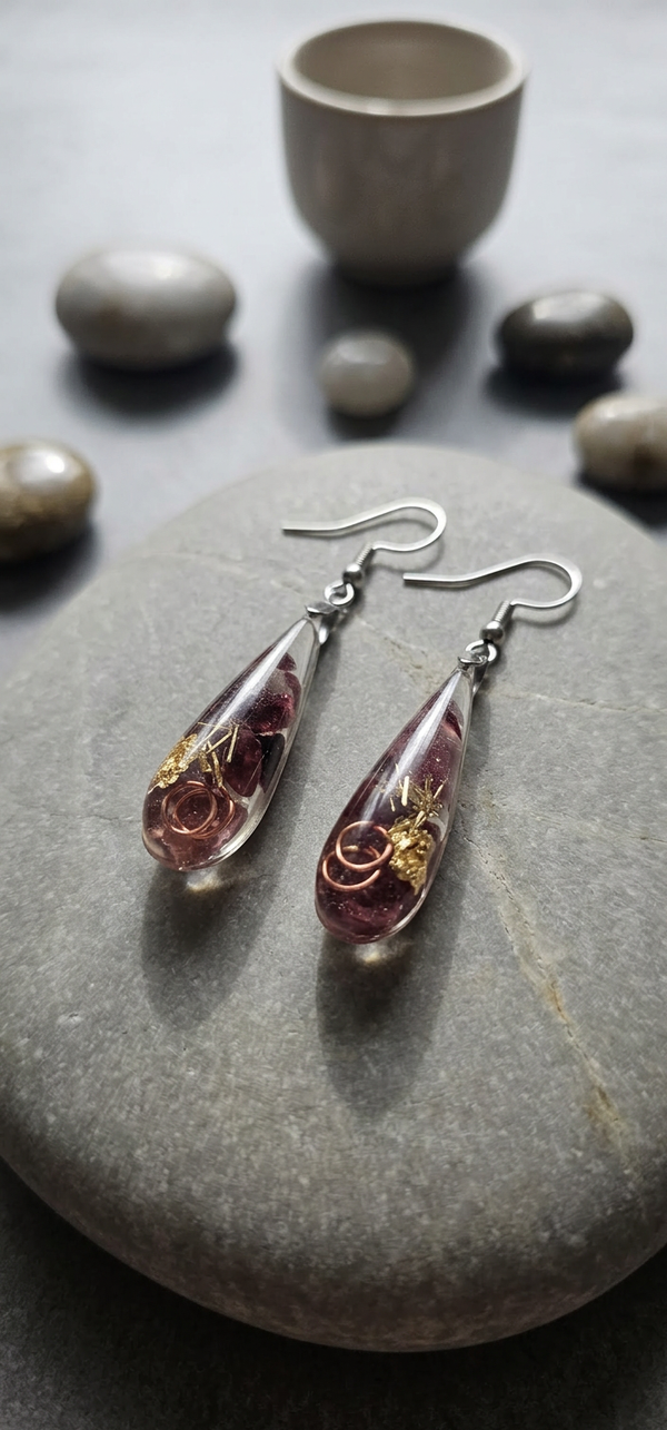 Boucles d’oreilles en Grenat