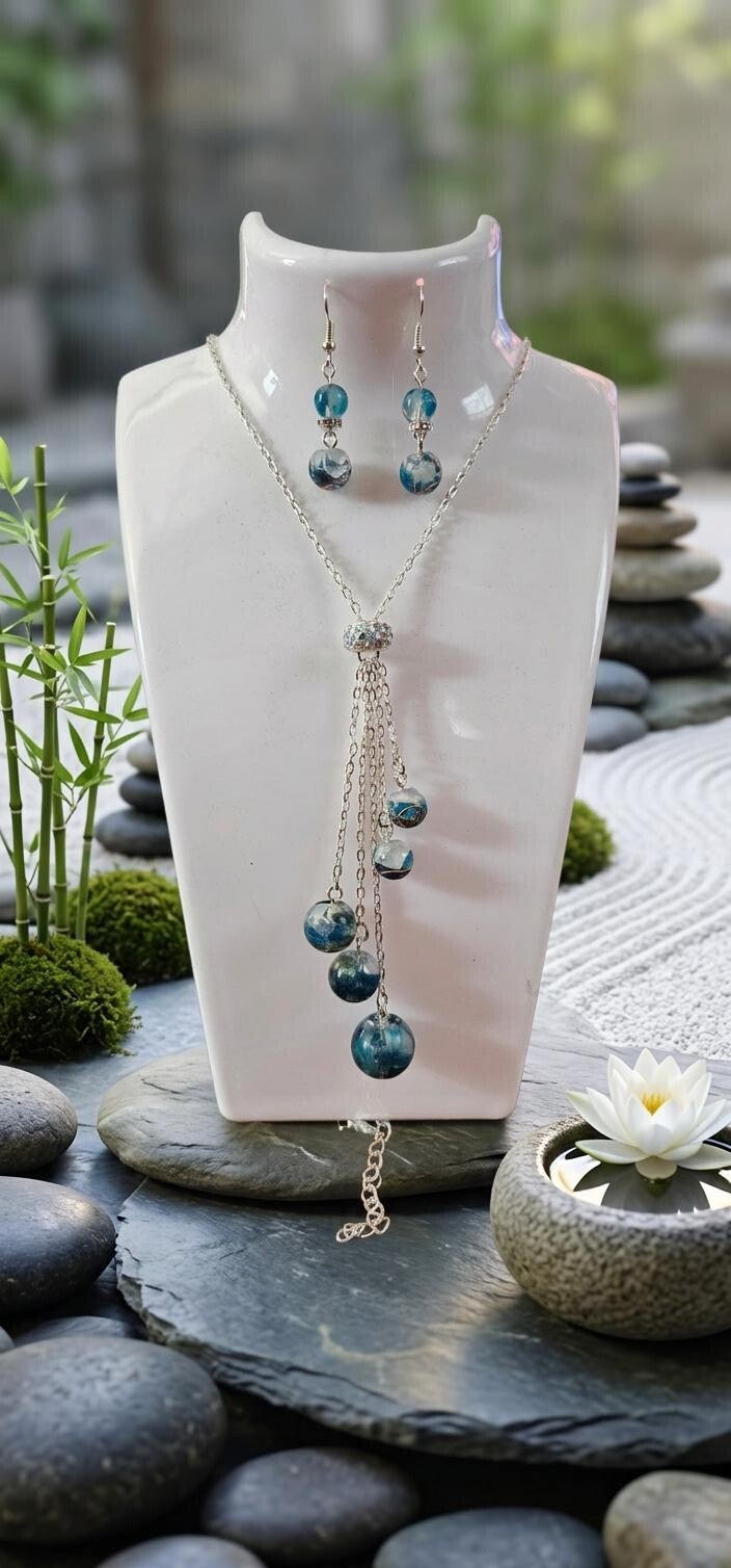 Parure en Apatite Bleue
