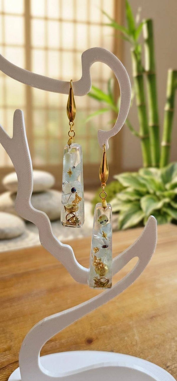 Boucles d’oreilles Aigue-Marine