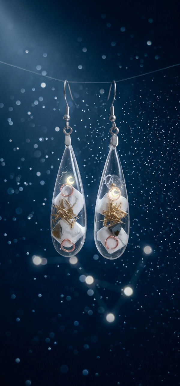 Boucles d’oreilles en Howlite