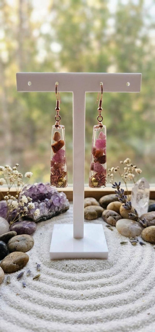Boucles d’oreilles Rubis Brut