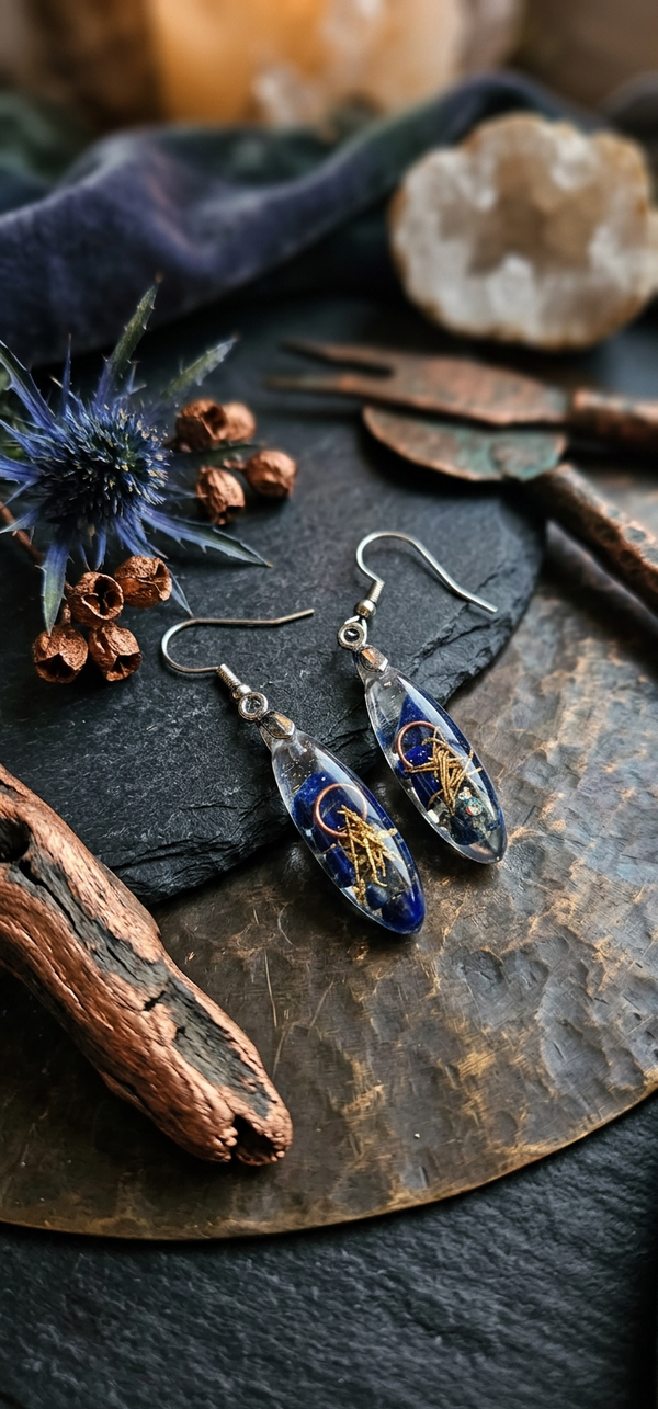 Boucles d’oreilles en Lapis-lazuli