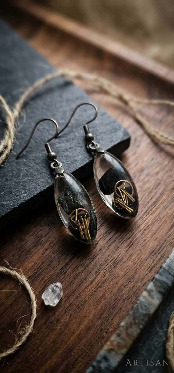 Boucles d’oreilles en Onyx