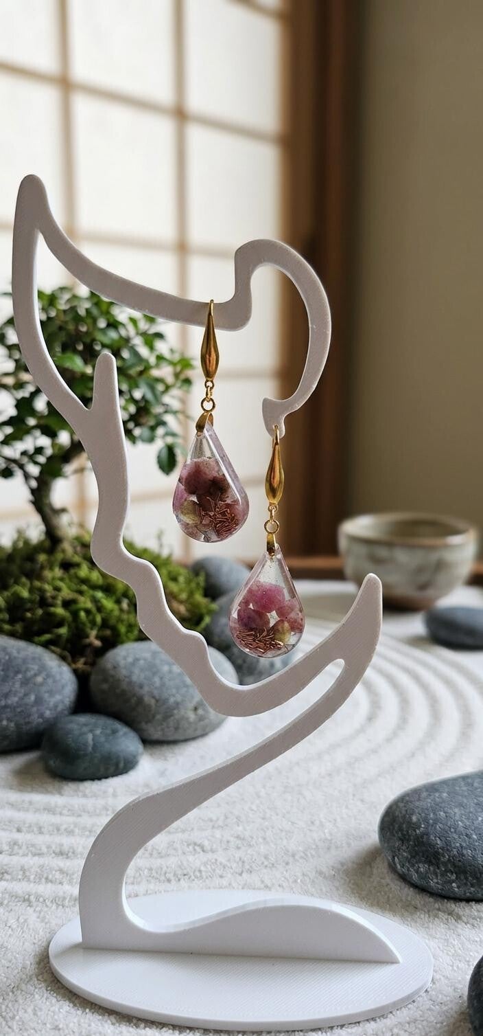 Boucle d'oreille RUBIS BRUT