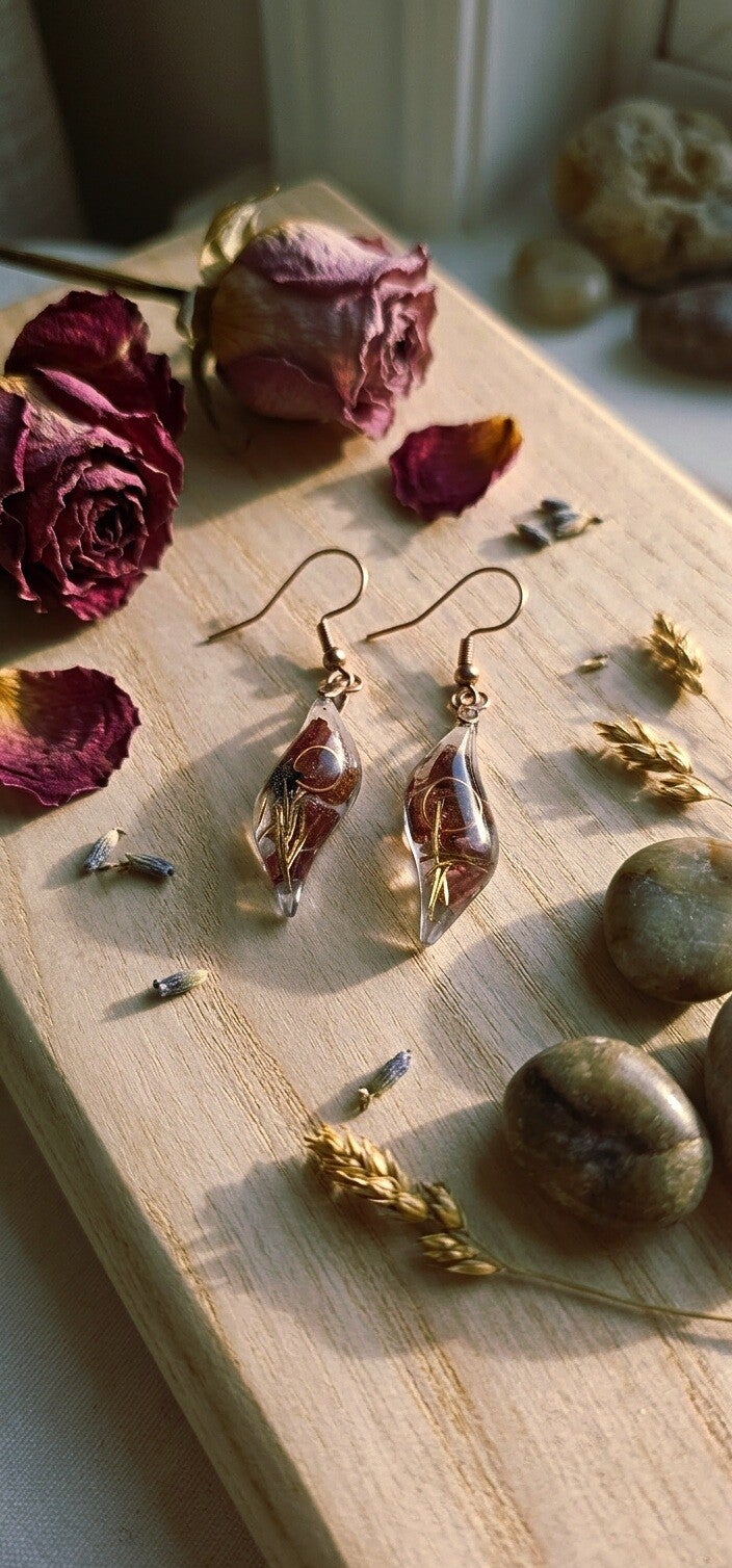 Boucles d’oreilles en Grenat