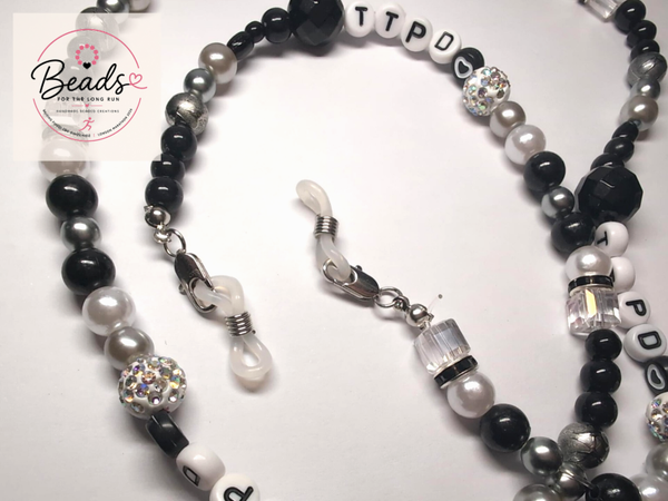 Handmade personalised glasses chain