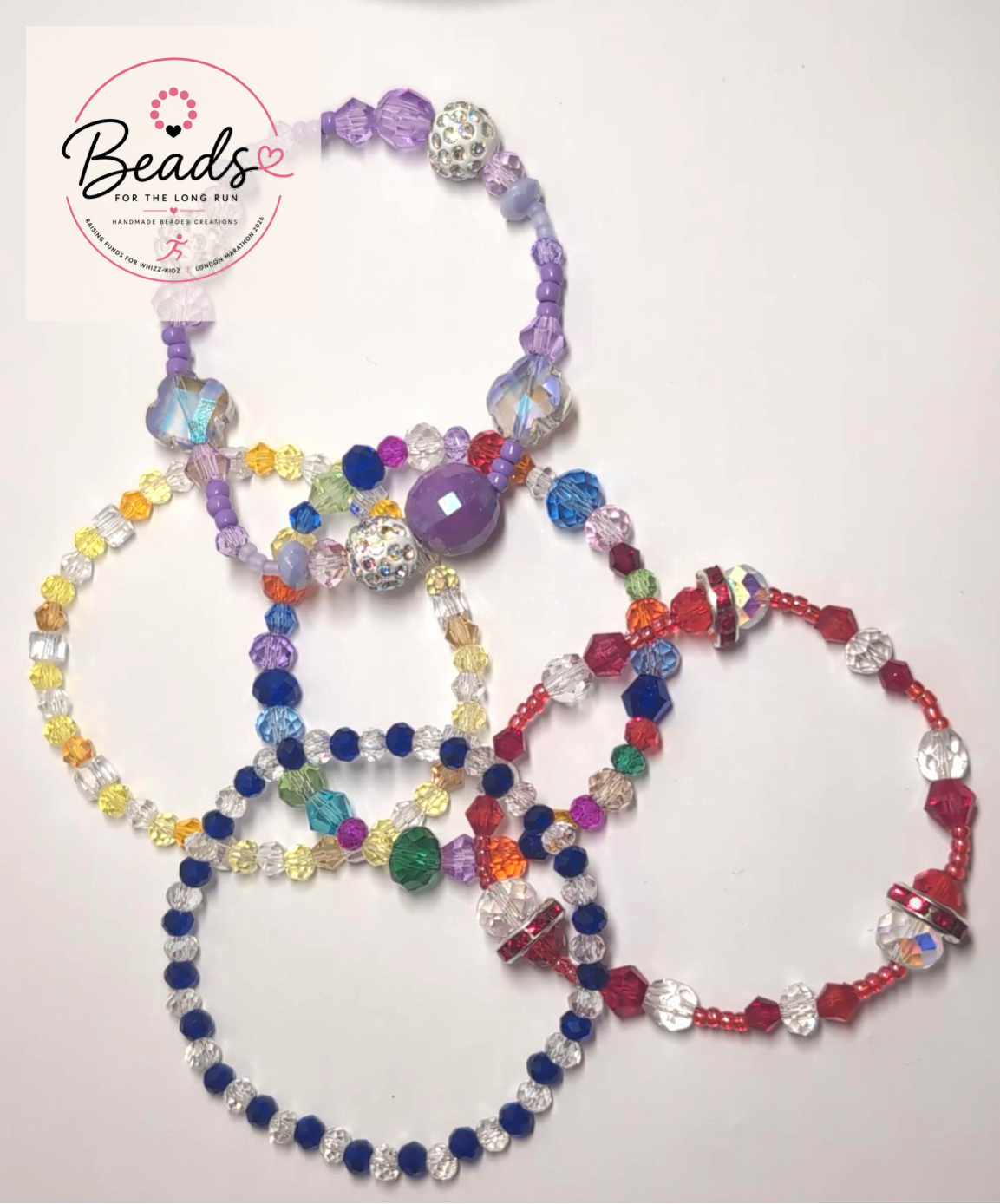 Handmade personalised bracelet bundle for 5